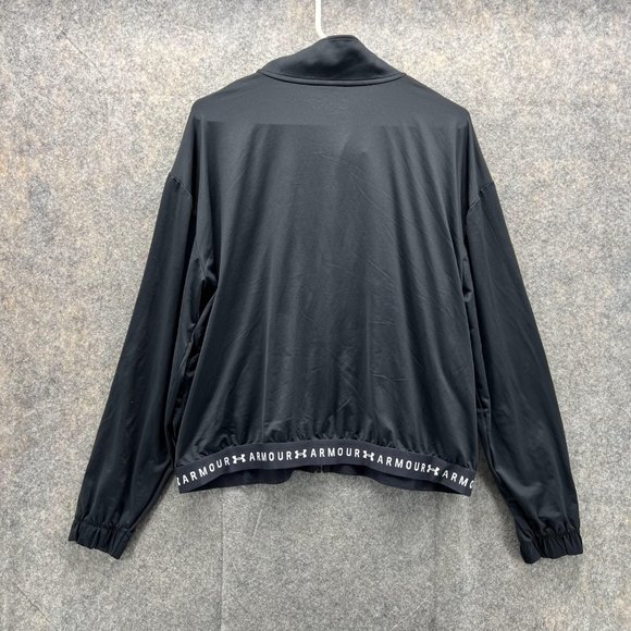 Under Armour Sweater Women Extra Large Black Full Zip Sweatshirt Loose Fit XL - Picture 10 of 13